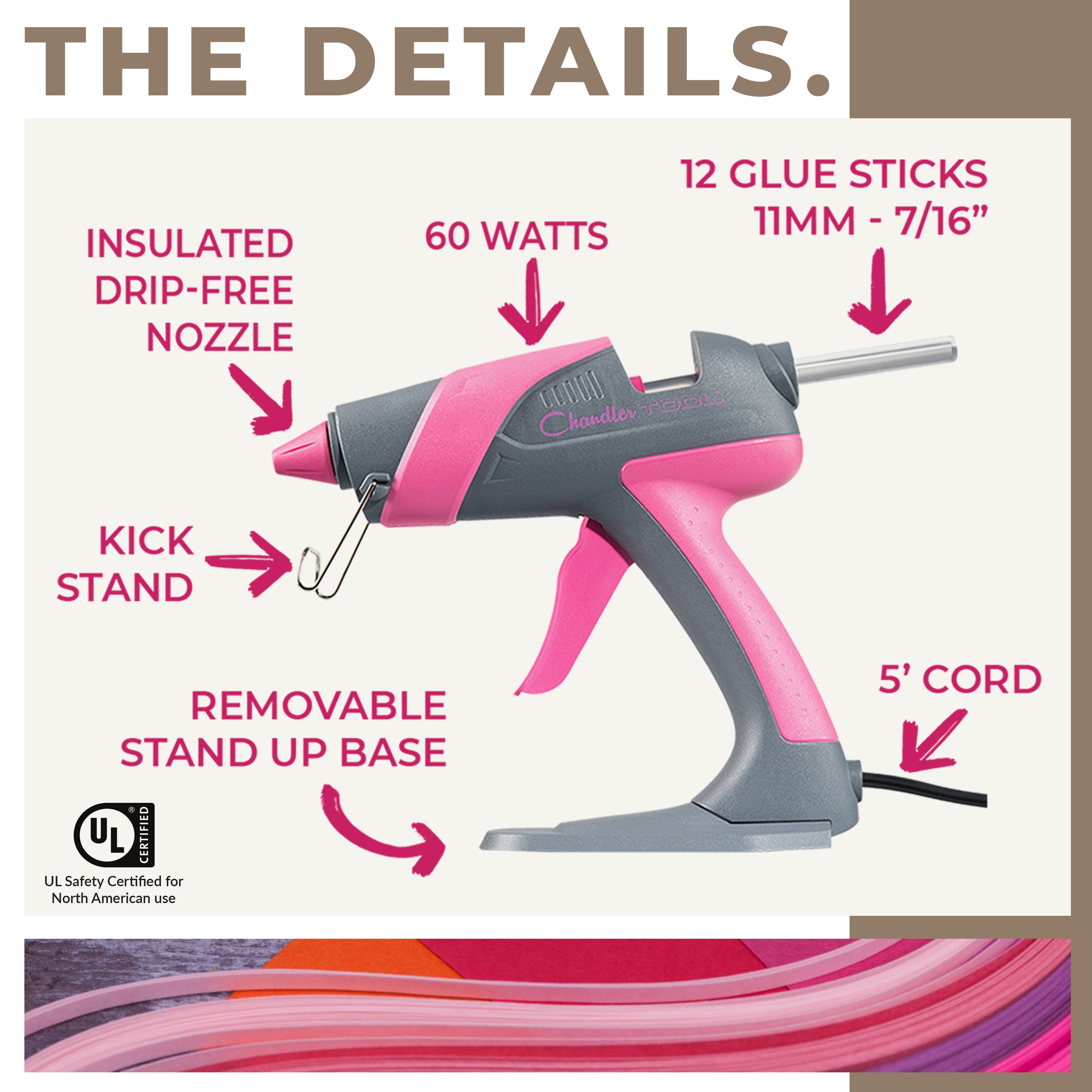 CT60 Standard Size Glue Gun Pink – Chandlertools