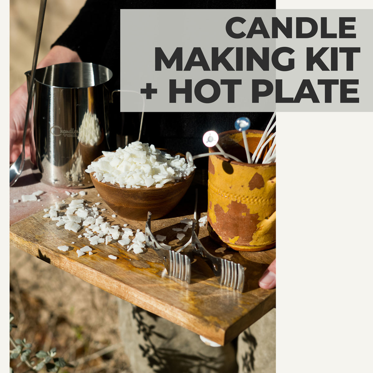 DIY Candle Making Kit with Melting Pot Hot Plate, Candle Making